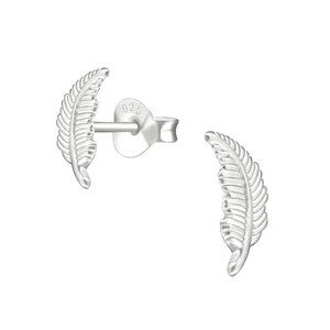 Sterling Silver Feather Stud Earrings | Boho Lightweight